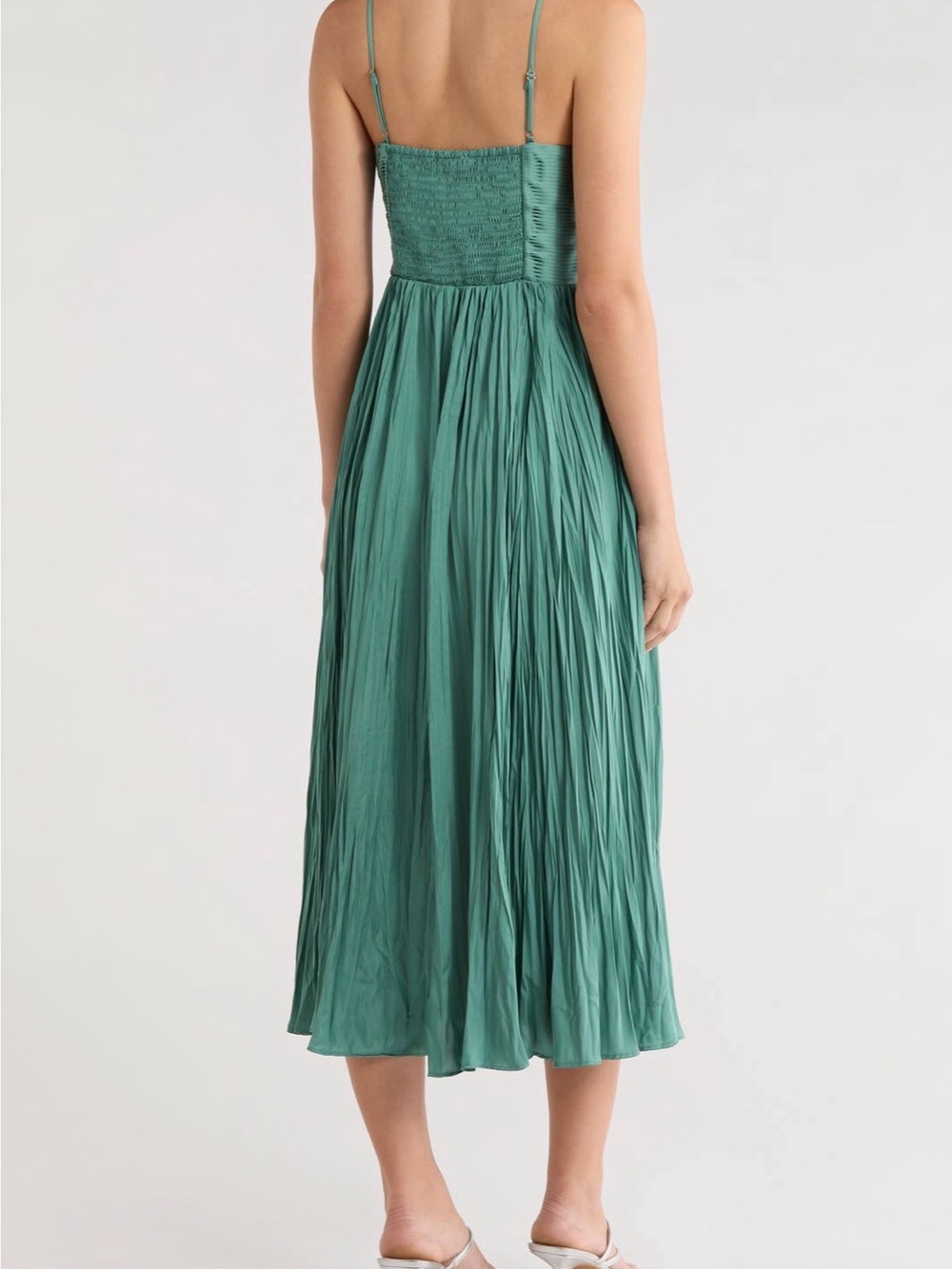ASTR the Label - Teal Green Pleated Midi Dress - Picture 2 of 5